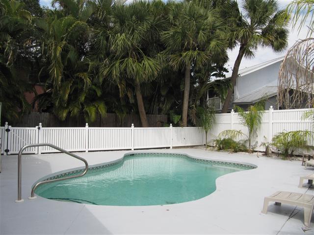 Pool in private fenced yard