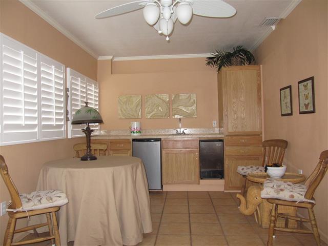 Wet bar in family room