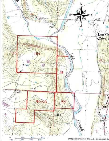 This is the 159 Acre Parcel on map