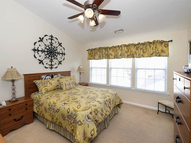 Master suite with cathedral ceiling