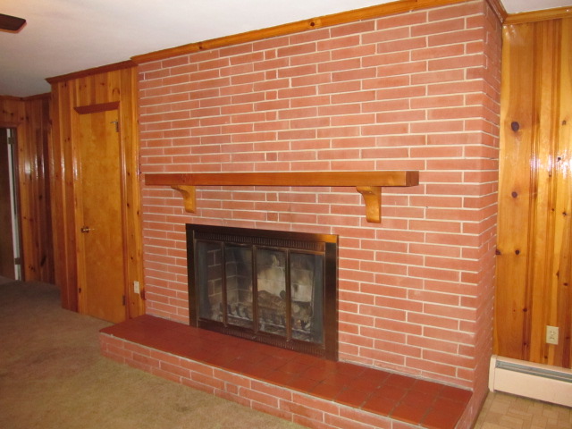 Masonry fireplace in great room