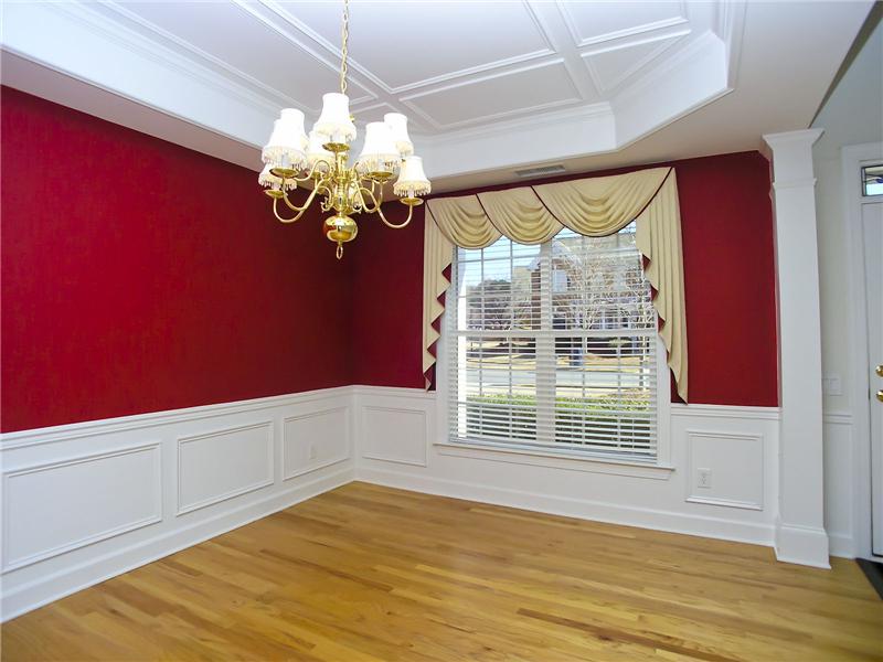 Formal dining room with tray ceiling