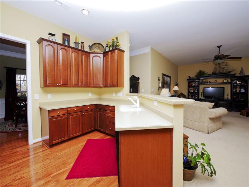 Breakfast bar and solid surface countertops