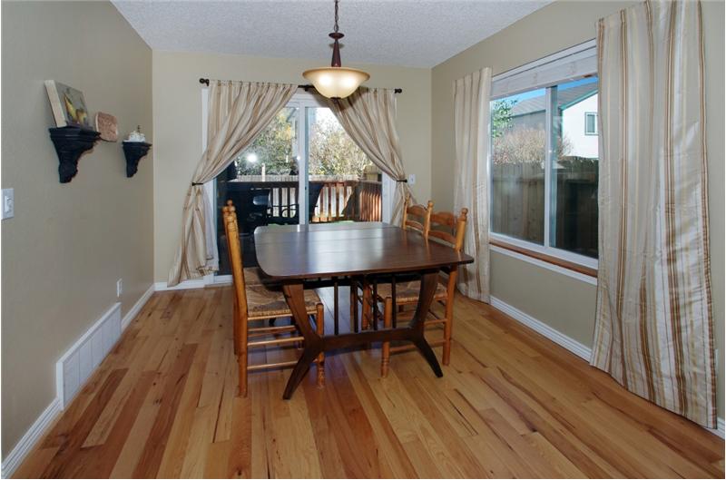 Dining room walks out onto large deck