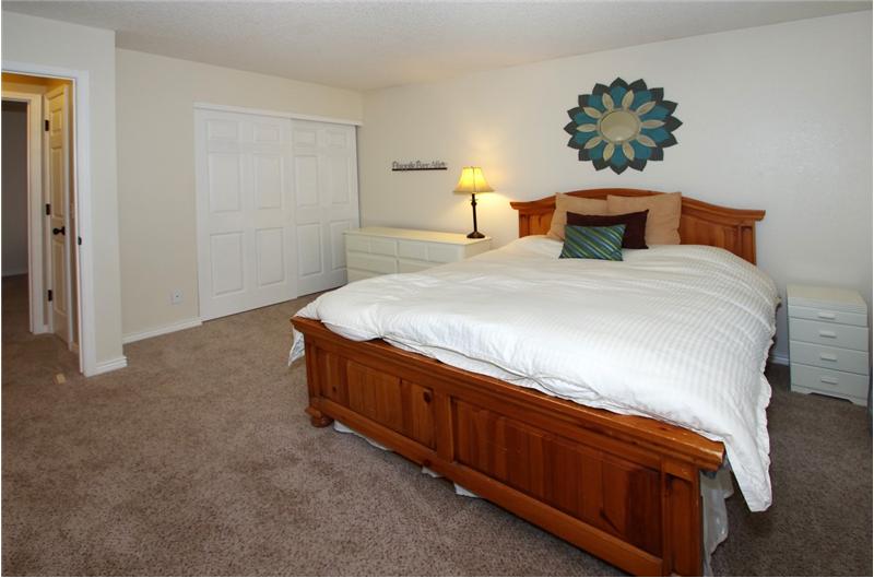 Master bedroom with double closets and will fit a King size bed!