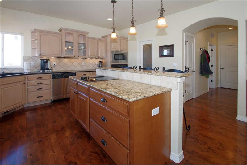 Abundant cabinet storage and shelving! Nice finishes include under cabinet lighting and crown molding.