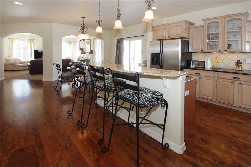 Kitchen walks out to a 12 x 10 patio.