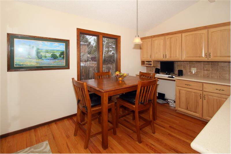 View of Kitchen Desk and Breakfast nook 