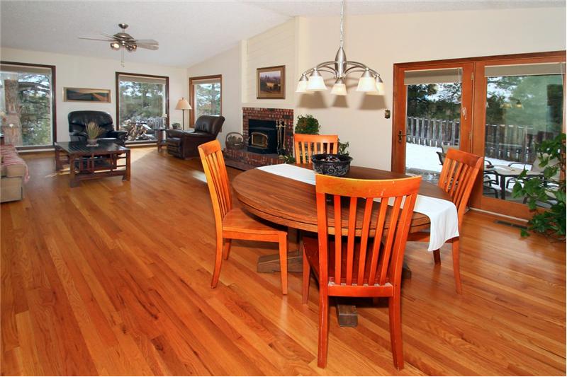 Formal dining with walk out to patio