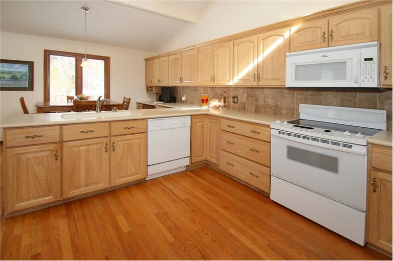 Kitchen offers plenty of space for cooking and entertaining