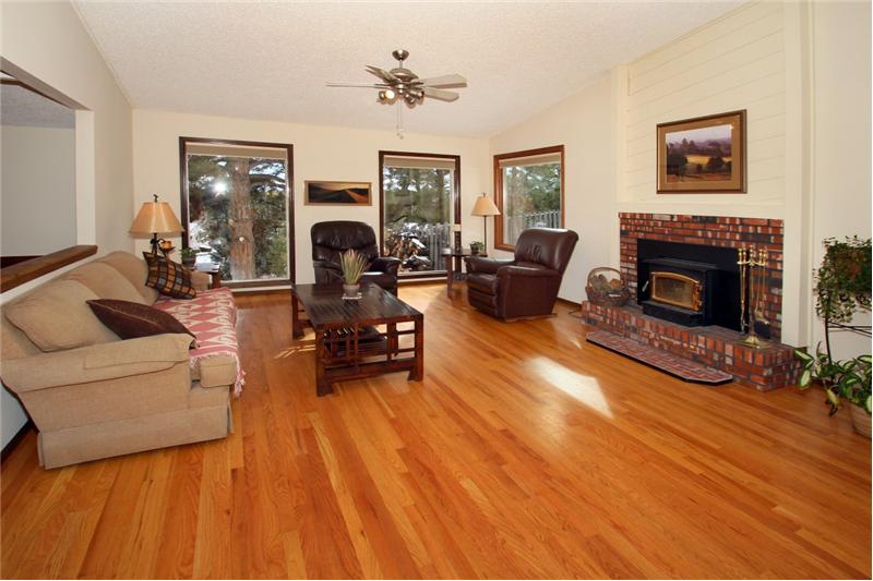 Stay warm with the wood burning fireplace!