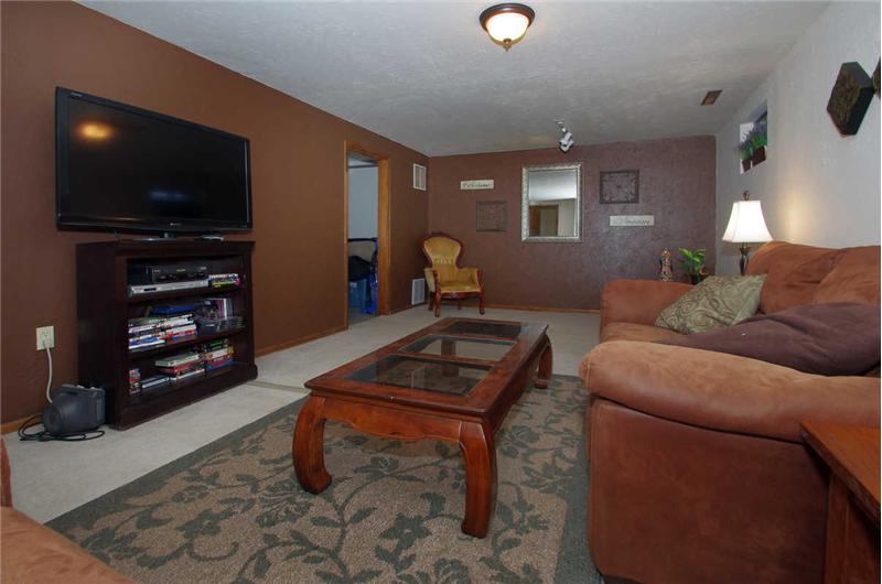 Large family room in basement