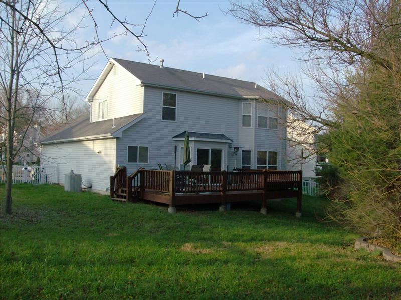 Backyard and deck