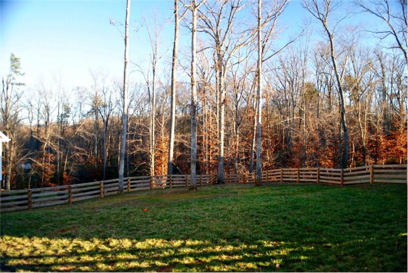 Fenced yard perfect for children and pets