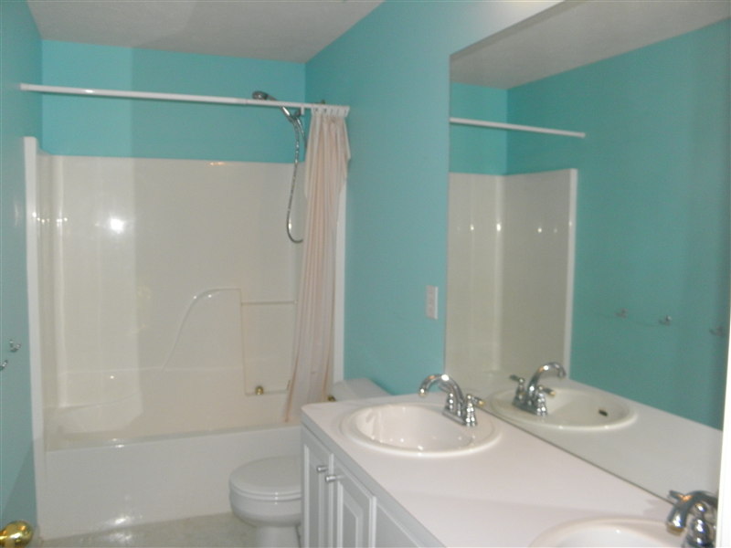 UPSTAIRS HALL BATH, DOUBLE SINKS