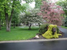 Extensive landscaping.