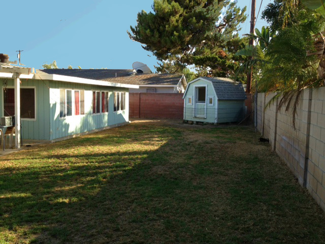 Backyard length of house