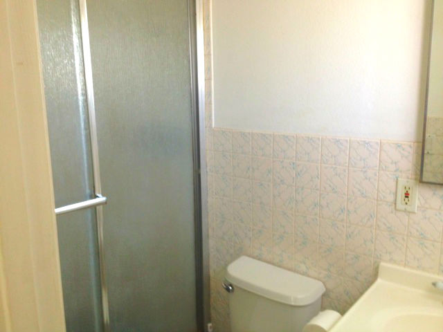 Master bathroom has shower only