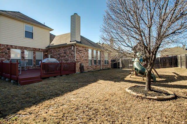Several trees on the property offer shade in the warm months of the year.