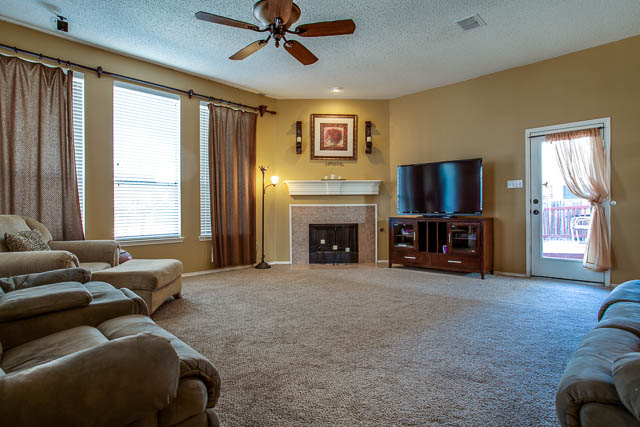 Keep utility bills low with energy efficient features like ceiling fans and double pane windows.