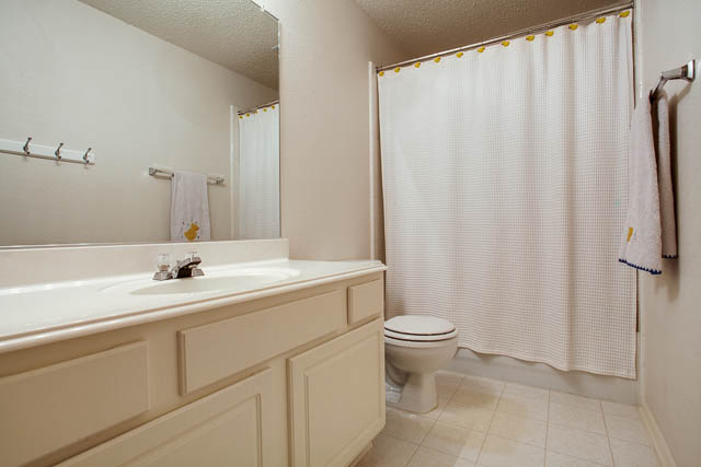 One full bathroom is located upstairs.