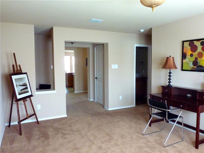 The bonus room could be used as an office or playroom.