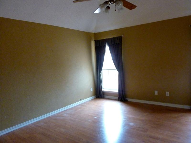 The master bedroom has allergen-free floors.