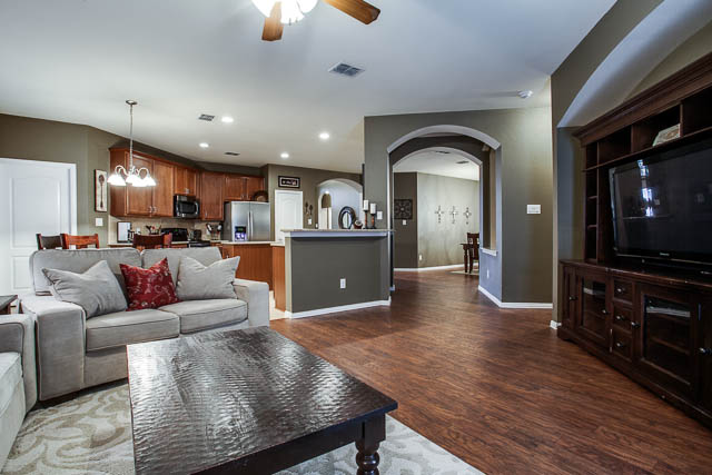 The home offers a separate laundry room.