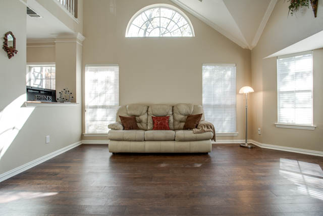 Entertain family and friends in the large family room.