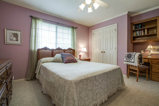 With a split bedroom floorplan, the master bedroom has peace and privacy.