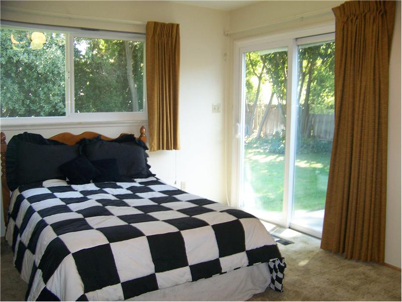 Guest room with backyard access