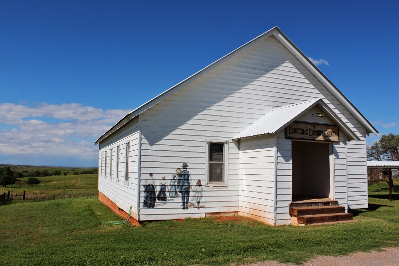The Lonesome Cowboy Church at Buffalo Gap, Oklahoma Territory Western Town