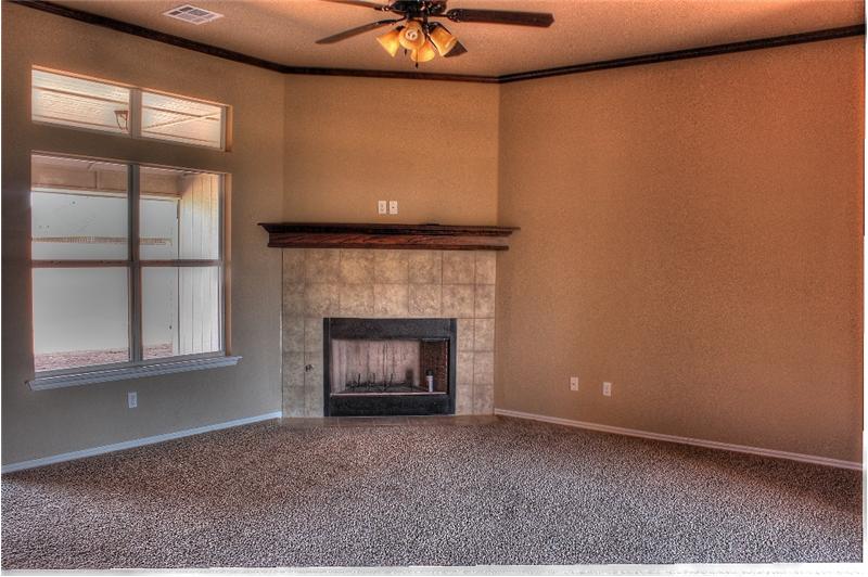 Living Room w/Corner Fireplace