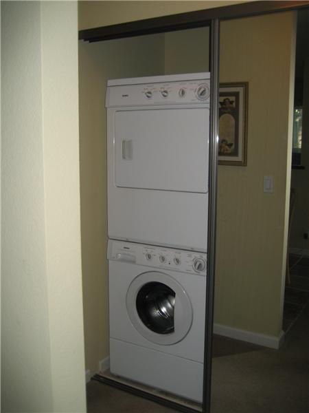 Hall Closet - Stack Washer/Dryer and Storage