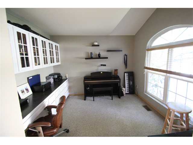 Den:  Built in desk and cabinets