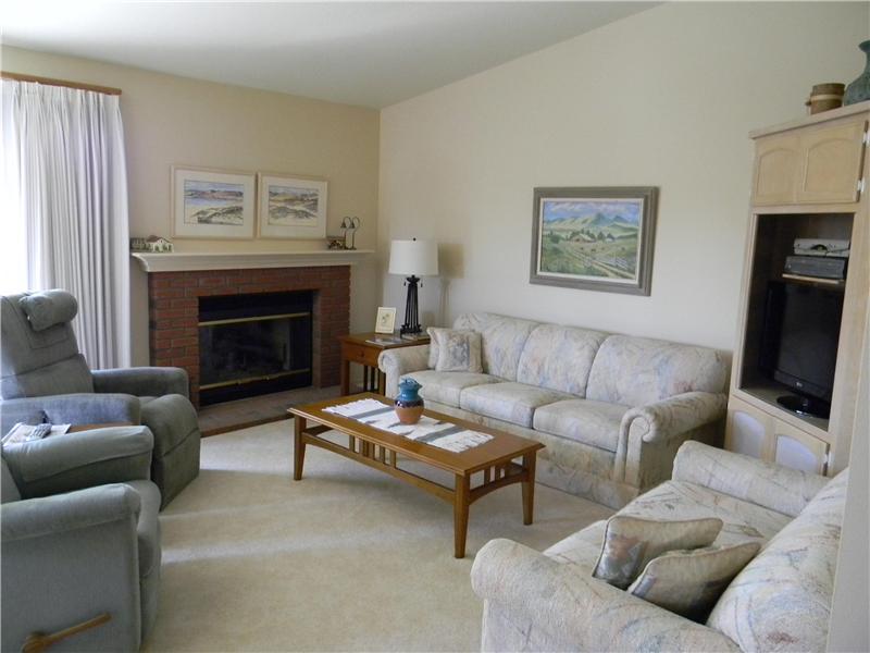 Living Room Features a Gas Fireplace