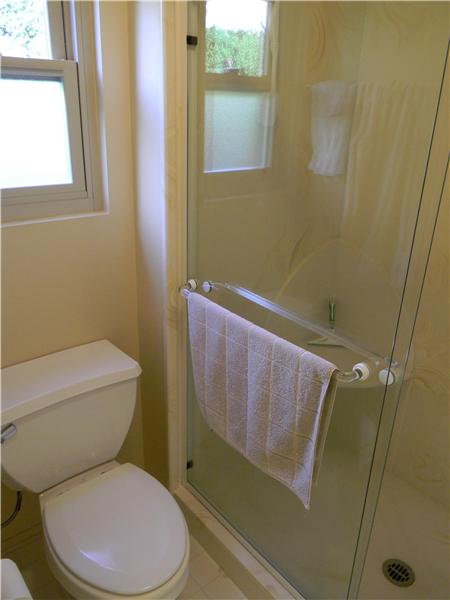 Toilet & Shower Separated from Vanity Area