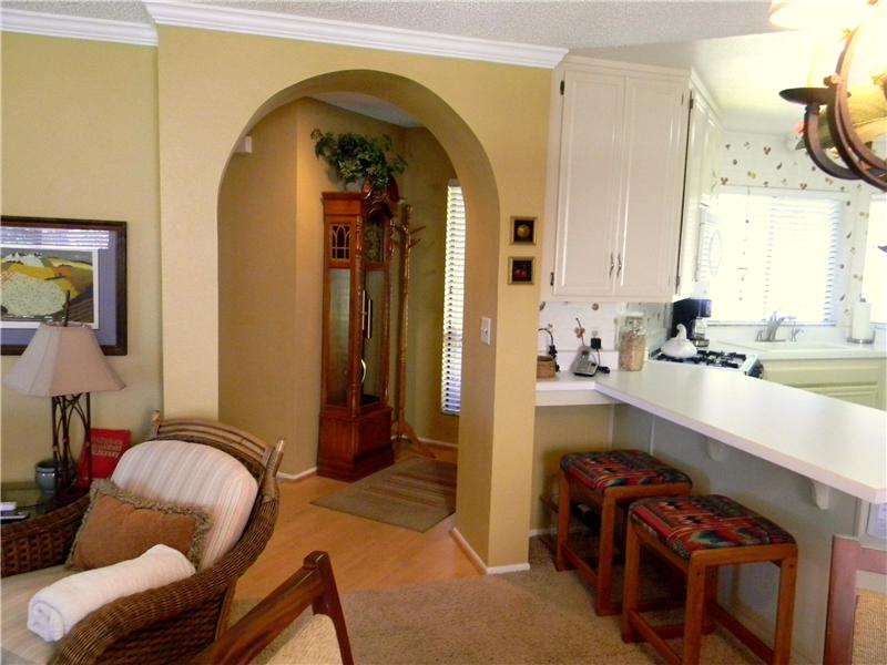 Looking towards the entry