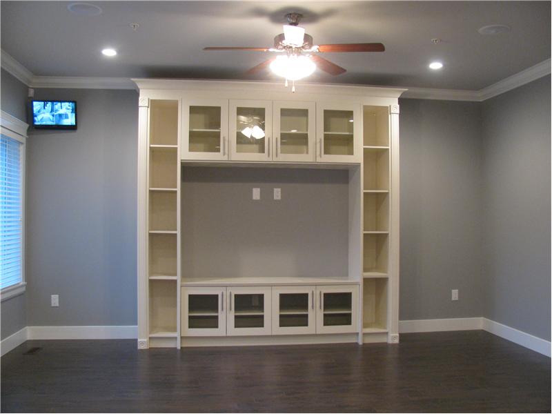 Family Room with 4 camera monitor and wired for surround sound