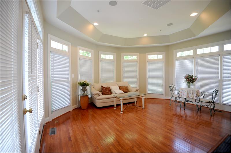 Wooden floors in Sunny and Spacious Sunroom